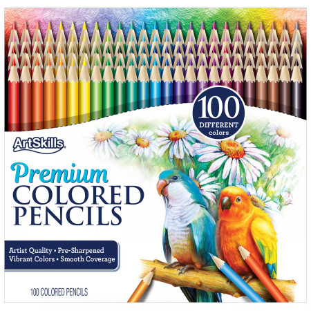 ArtSkills Premium Artists Colored Pencils Set, 100 Count