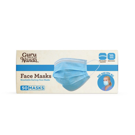 GuruNanda 3-Ply Disposable Face Mask (50 ct.)