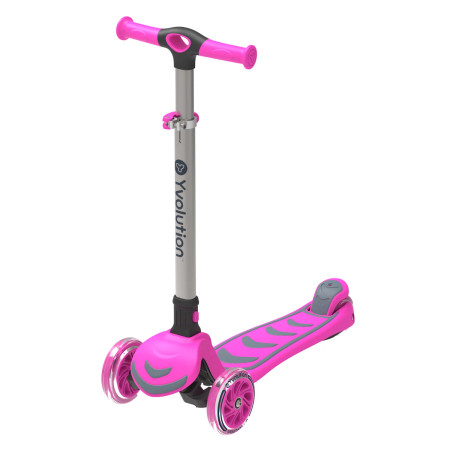Yvolution Y Glider Kick & Roll 3-Wheel Scooter with LED Wheels - Ages 3+