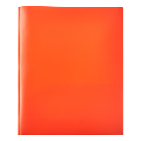 Pen + Gear 2-Pocket Poly Folder, Orange color with Brads