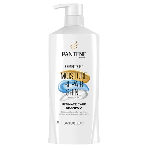 Pantene Pro-V Ultimate Care Moisture + Repair + Shine Shampoo For Damaged Hair And Split Ends, 38.2 oz