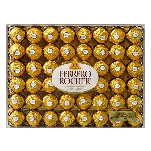 Ferrero Rocher Fine Hazelnut Chocolates 21.2 oz., 48 Count Pack