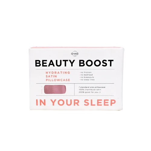 Shine By Night Beauty Boost Hydrating Satin Pillowcase