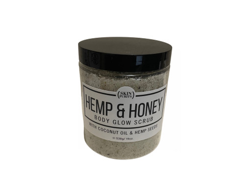 Skin Purity Hemp and Honey Body Glow Scrub with Coconut Oil and Hemp Seeds, 19 oz