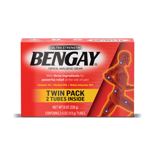Ultra Strength Bengay Pain Relieving Cream 2-4oz tubes (4 oz., 2 ct.)