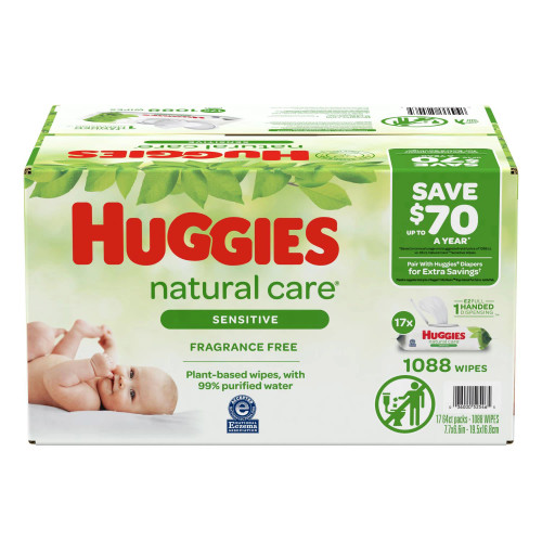 Huggies Natural Care Sensitive Baby Wipes, Fragrance Free (17 ct.)