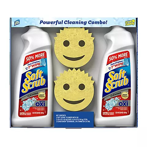 Soft Scrub Multi-Purpose Cleanser with Oxi Value Pack, 4 pack