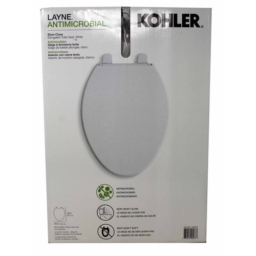 Kohler Layne Antimicrobial Toilet Seat White, 1 Count
