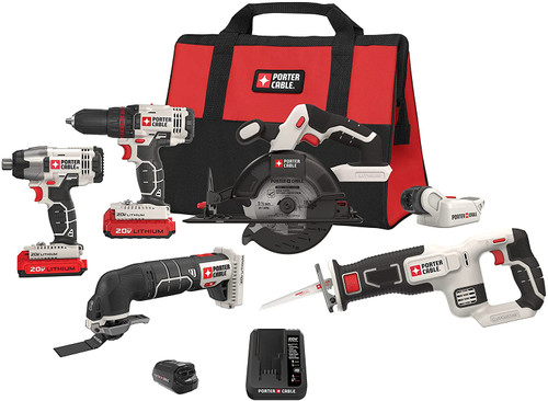 PORTER-CABLE 20V MAX* Cordless Drill Combo Kit, 6-Tool (FREE SHIPPING)