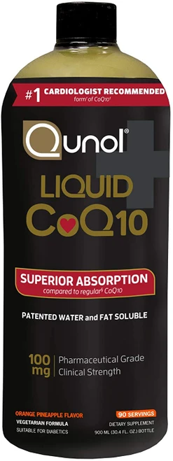 Qunol Liquid CoQ10 100mg, Superior Absorption, Orange Pineapple, 90 Servings, 30.4 Fl Oz