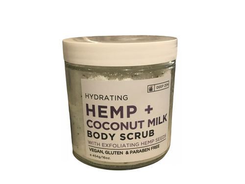 Deep Zen Hemp + Coconut Milk Hydrating Body Scrub, 16 oz