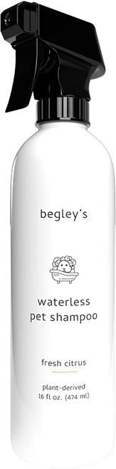 Begley's Natural No Rinse Hypoallergenic Waterless Pet Shampoo For Dogs, Puppies, and Cats