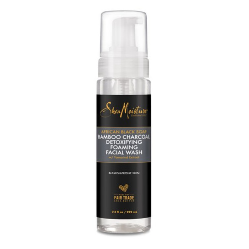 SheaMoisture Facial Wash Detoxifying African Black Bamboo Charcoal Paraben & Sulfate Free 7.5 oz