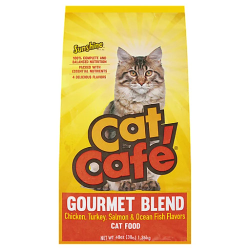 Cat Cafe Gourmet Blend Chicken, Turkey, Salmon & Ocean Fish Flavors Cat Food 48 Oz