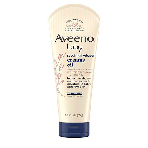 Aveeno Fragrance-free Baby Soothing Hydration Creamy Oil, 8 oz