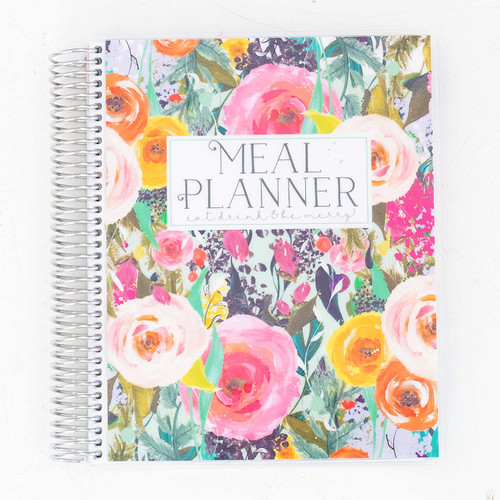 Carrie Elle Meal Planner Secret Garden 8.5" x 11" with Perforated Grocery Lists