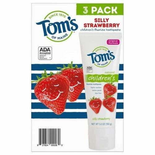 Tom's Of Maine Silly Strawberry Children's Toothpaste, 5.3 oz, 3-pack