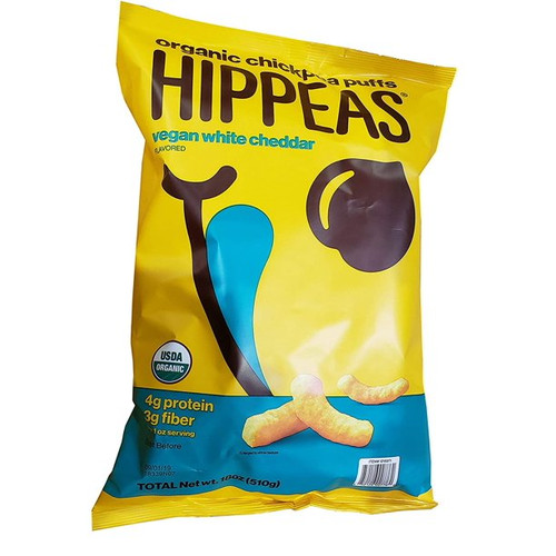 Hippeas Organic Chickpea Vegan White Cheddar, 18 Ounce