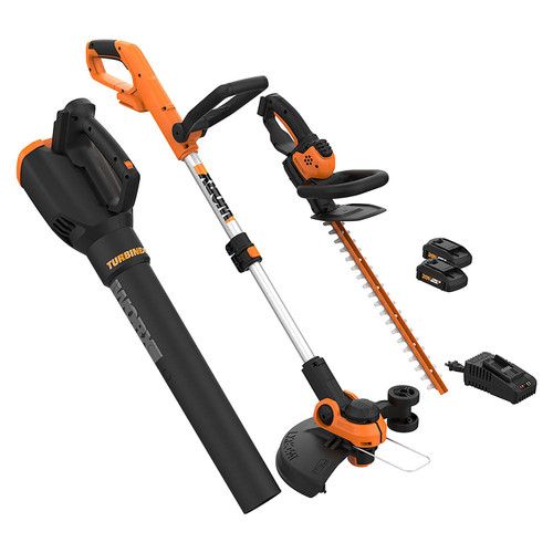Worx 20V Power Share - 3PC Cordless Combo Kit (Blower, Trimmer, and Hedge Trimmer) ( Free shipping)