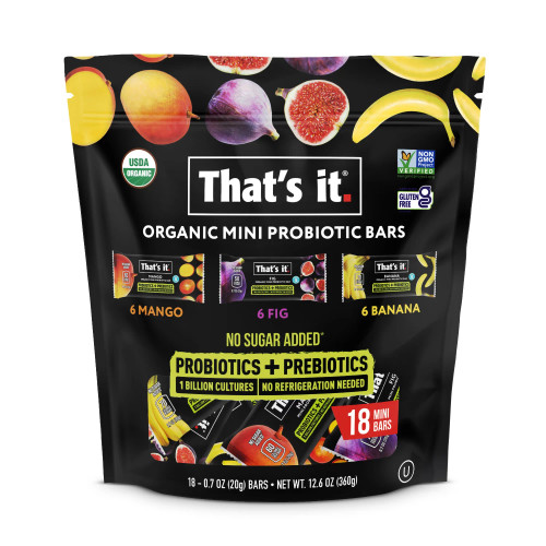 That's It Nutrition Probiotic Mini Bars Variety Pack 18 count