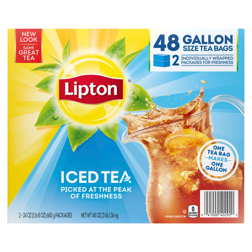 Lipton Iced Tea, Gallon Size Tea Bags, 4  pack, 96 ct ( Free shipping)