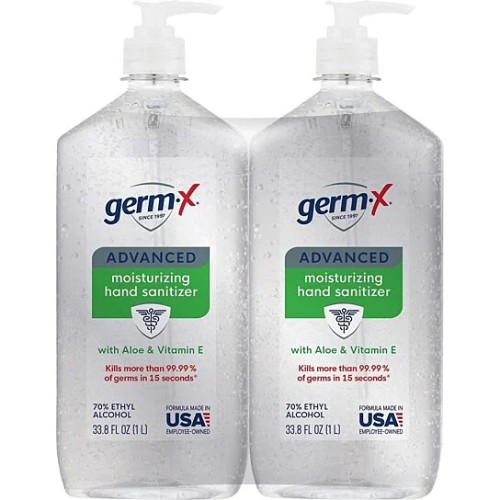 Germ-X Advanced moisturizing hand sanitizer, 2-33.8 fl oz