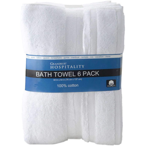 Grandeur Hospitality Bath Towels, 6 pk
