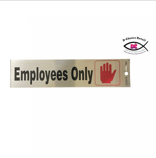 Hillman 839832 "Employees Only Window Door Adhesive Sticker (2" x 8")