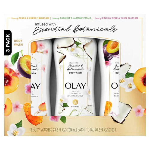 Olay 3 pack Essential botanicals body wash