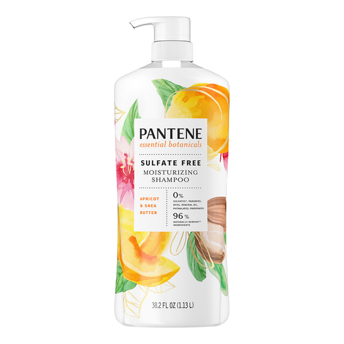 Pantene Essential Botanicals Moisturizing Shampoo Apricot & Shea Butter 38.2 Fl