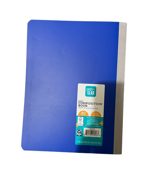 Pen + Gear Poly Composition Book, Wide Ruled, 80 Sheets