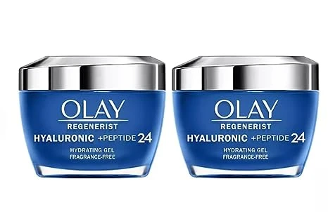Olay Regenerist Hyaluronic + Peptide 24 Gel Face Moisturizer, Fragrance-Free (1.7 oz., 2 pk.)