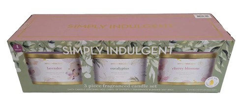 Simply Indulgent 3 Pack Fragranced Candle 14oz