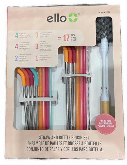 ELLO STRAW AND BOTTLE BRUSH SET