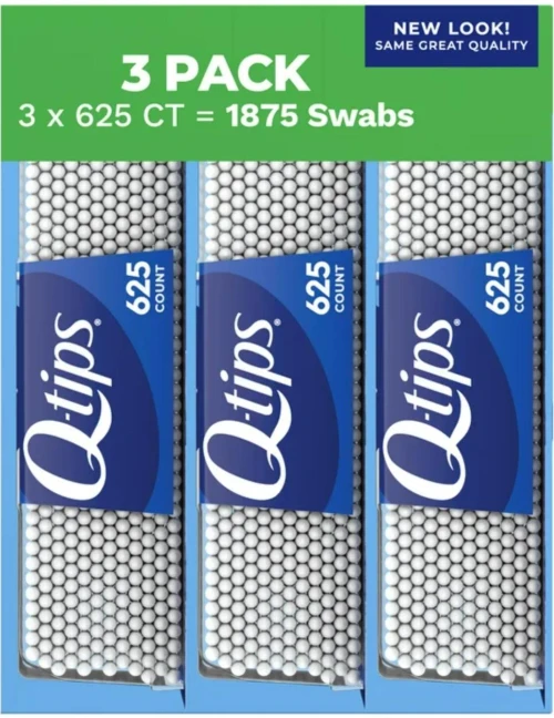Q-Tips Cotton Swabs – Cotton Club, 625 Count (Pack of 3)