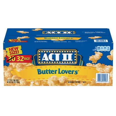 ACT II Butter Lovers Microwave Popcorn (2.75 oz., 32 pk.)
