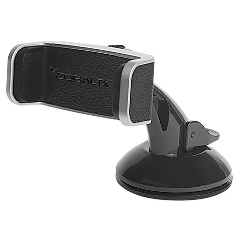 Universal Windshield & Dash Mount with Leather Accent - suction mount for car dashboard or windshield