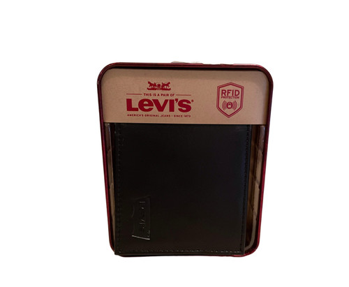 Men's Levi's RFID-Blocking Extra-Capacity Black Slimfold Wallet