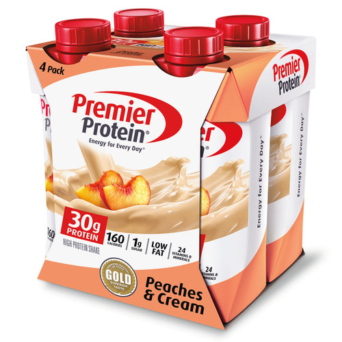 Premier Protein Shake, Peaches & Cream, 30g Protein, 11 Fl Oz, 4 Ct
