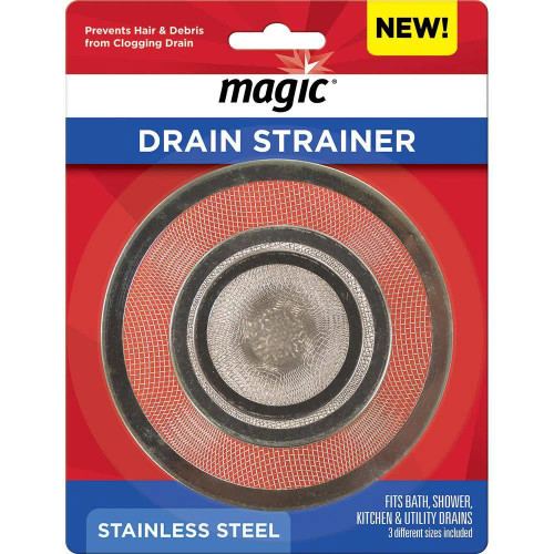 Magic Stainless Steel Sink Strainer - 3 Different Sizes Included