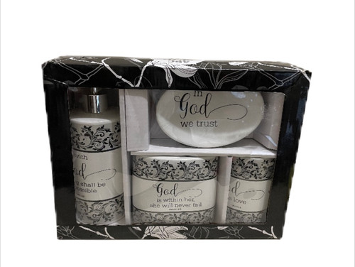 God is Love 4PC Bath Accessory Set