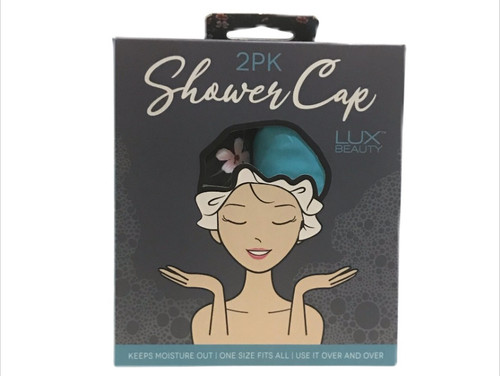 Lux Beauty 2PK Shower Cap