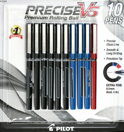 Pilot PreciseV5 premium rolling ball pens, 10 ct