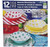 12 Piece Melamine Dinnerware Set, Multicolor