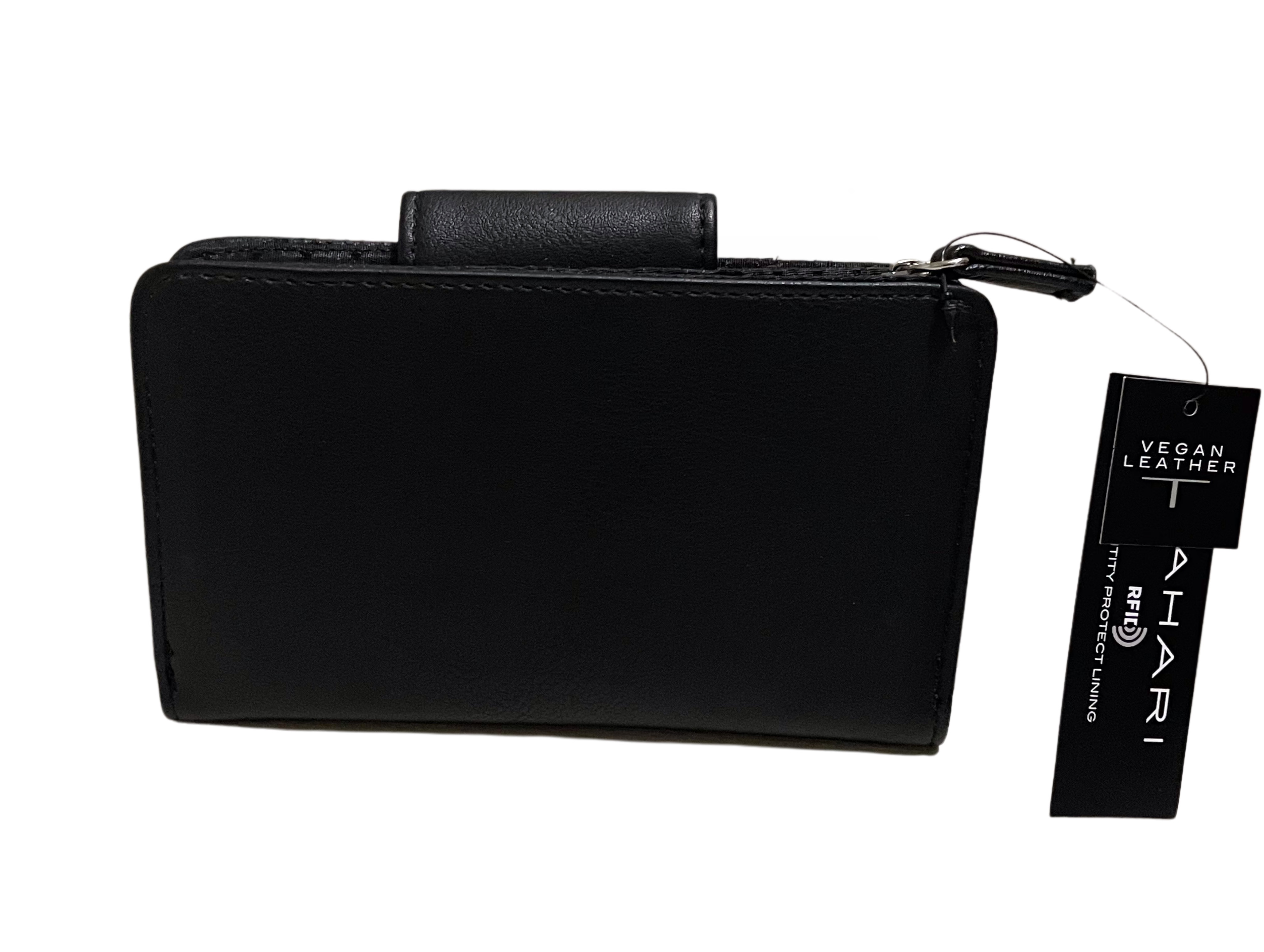 Black Vegan Leather Slim Wallet – LaVieatrac