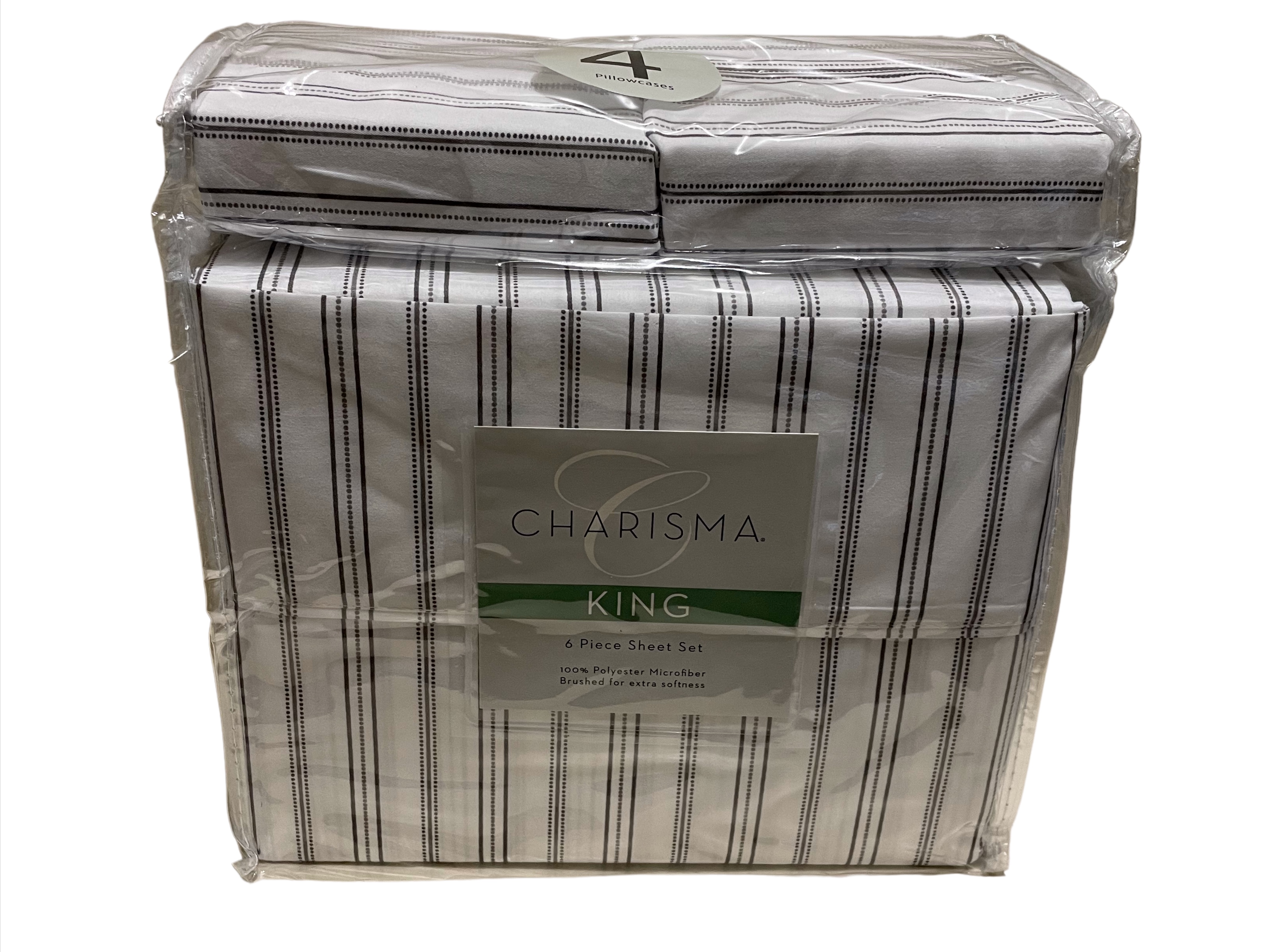 Charisma King 6 Piece Sheet Set, Includes 4 Pillow Cases