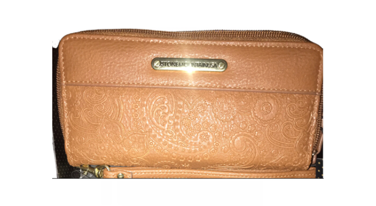 Stone Mountain Bonded Leather Embossed Paisley Women's Wallet(VARIETY OF  COLOR)