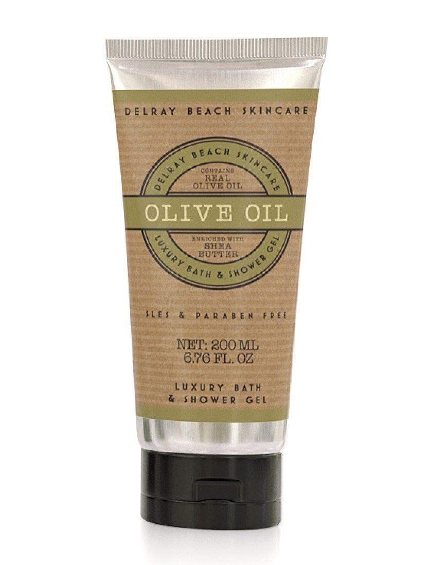 Delray Beach Skincare Luxury Bath & Shower Gel Olive Oil, 6.76 fl oz