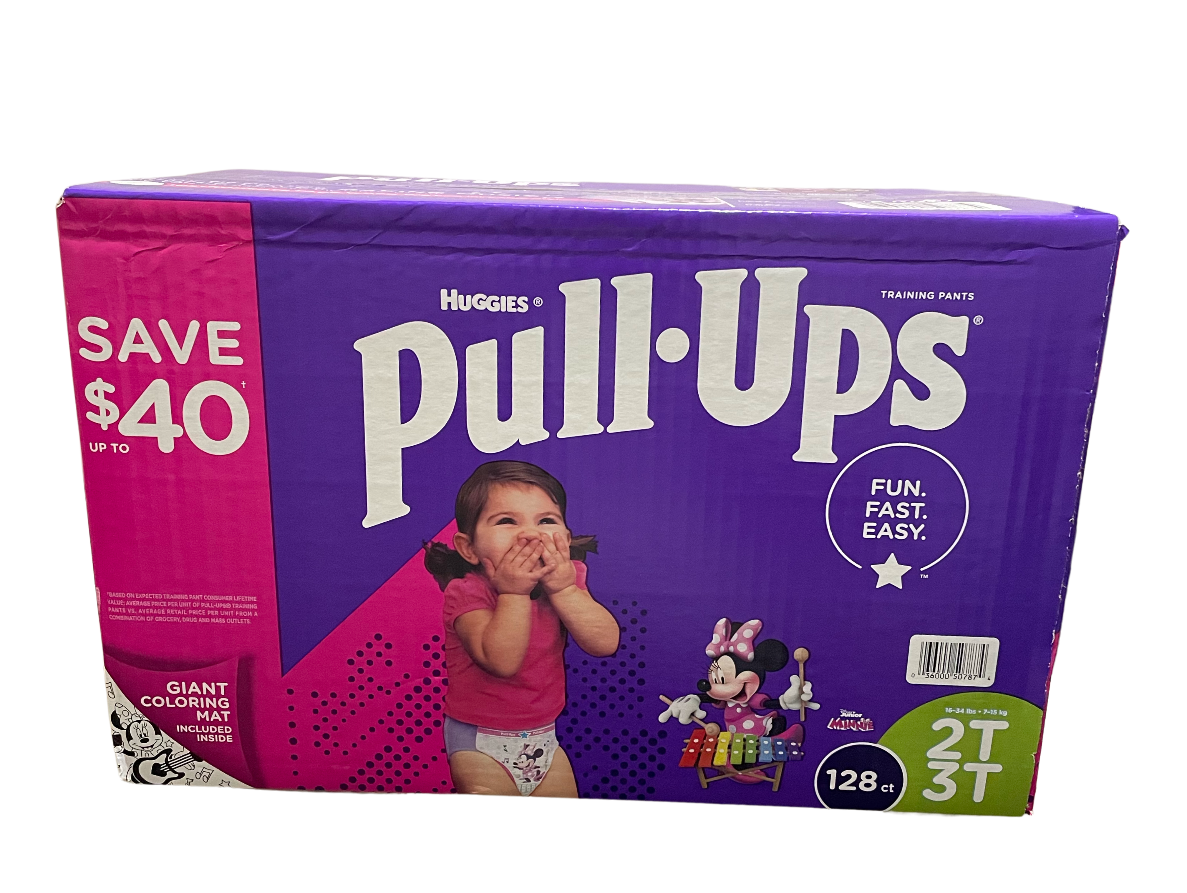 Huggies Pull-Ups Plus Training Pants For Girls, 2T-3T (128 Count)