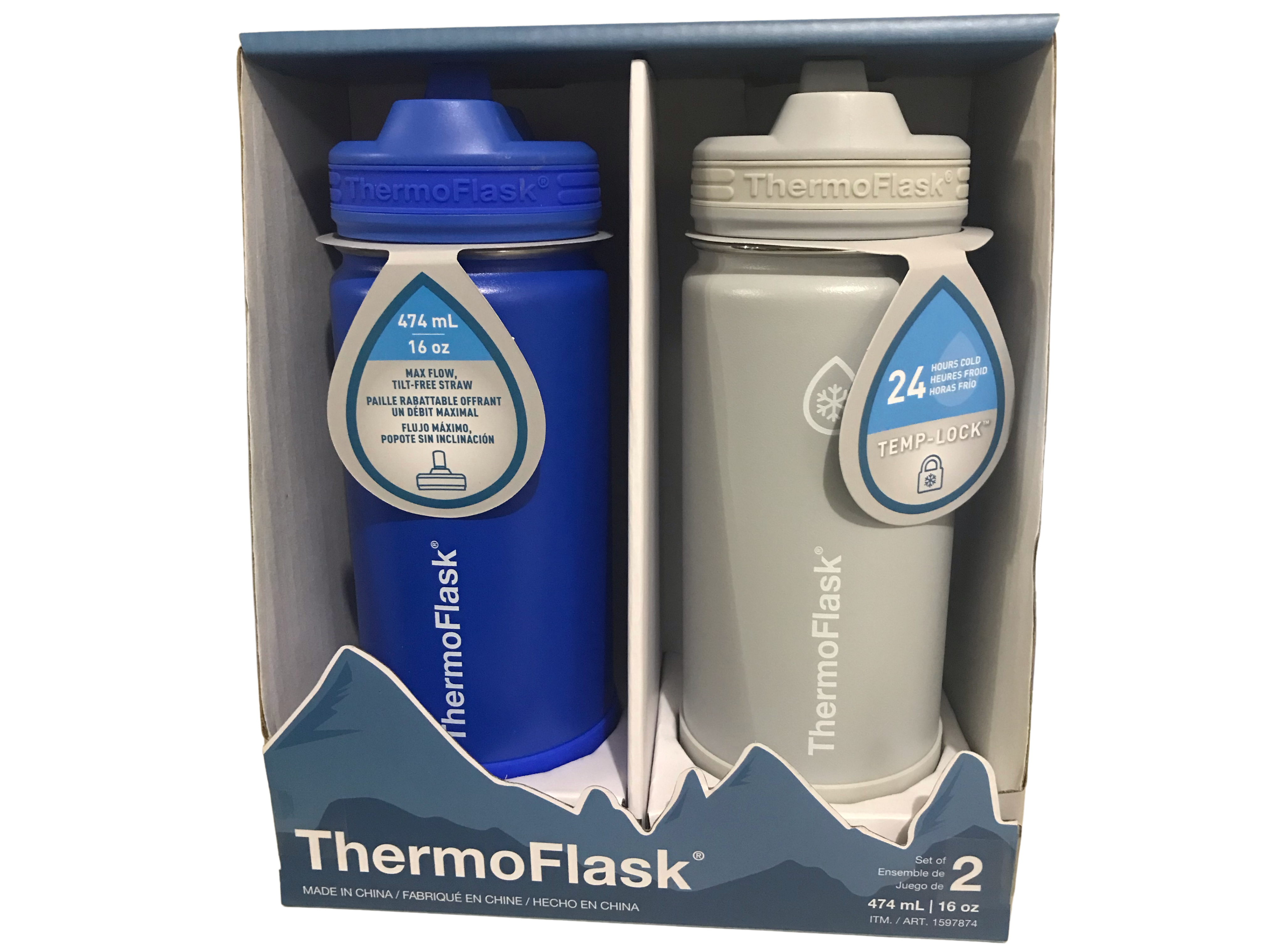 Thermoflask 24 oz Water Bottle 2 Pack 